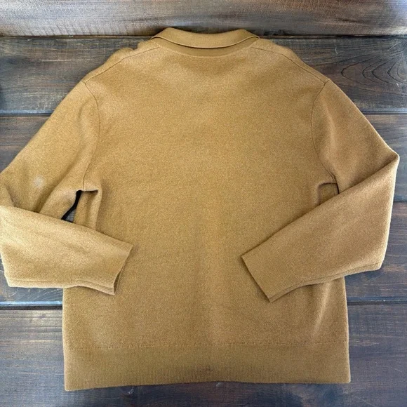 Madewell Men's Polo Sweater in Camel Brown - Picture 15 of 15